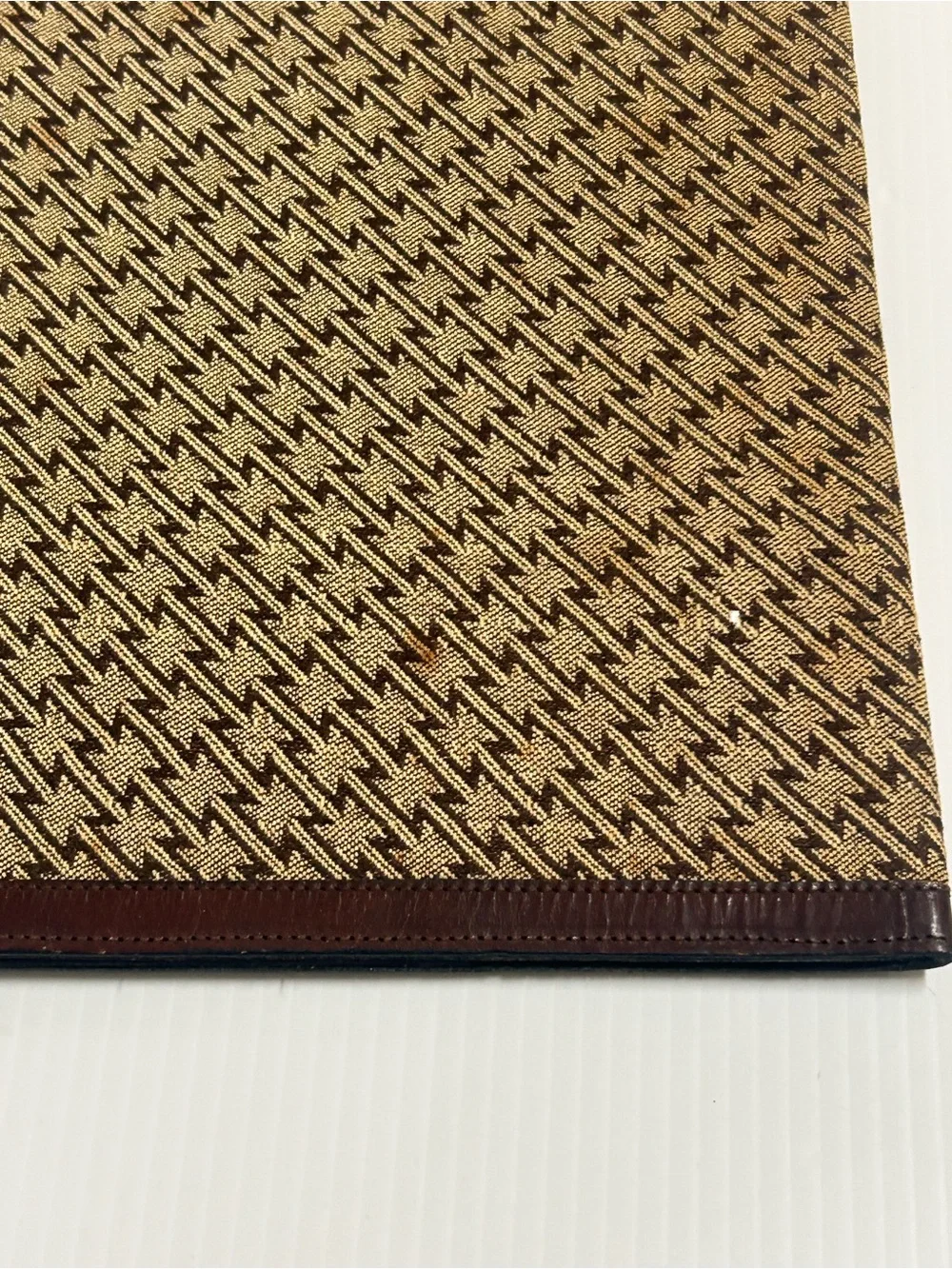 Vintage Damaged Aldo Navarro First Cable Club Leather Portfolio Folder